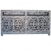 Bone inlay Black Floral Pattern Sideboard A